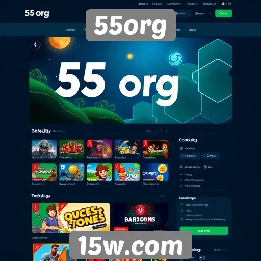 Inovação em design de interface do site 55org surpreende jogadores